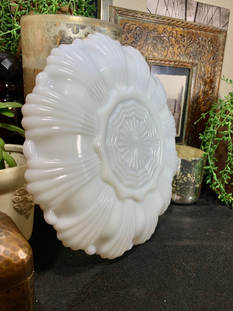 Vintage Milk Glass Devilled Egg Dish with Gold Trim Milk Etsy