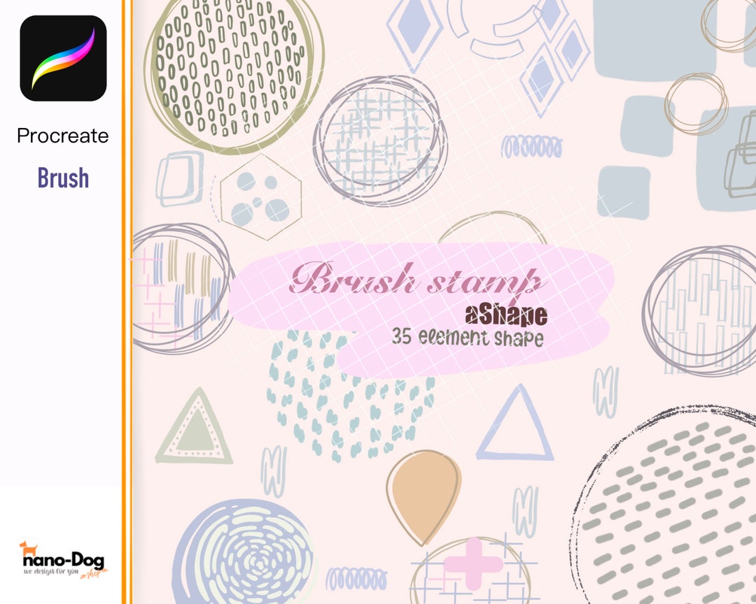 Procreate 35 Shape Element Brush Stamp Best for Your D.i.y Work or ...
