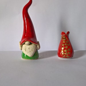 Handmade ceramic table decorative dwarf,pomegranate, Greek creation, home decoration,Christmas decoration