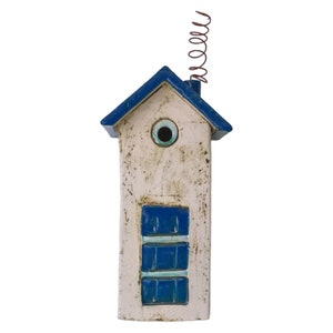 Maison en céramique faite à la main pour la lumière du thé, cadeau de décoration, décoration de Noël, bougeoir, lanterne, cadeau de Pâques, décor de terrasse.