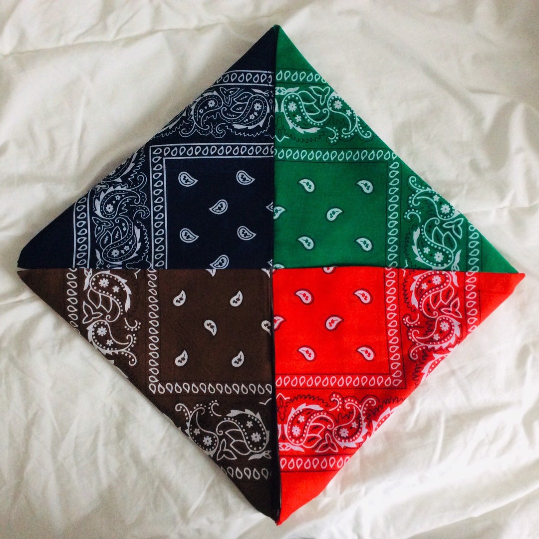 Bandana Con Stampa Paisley Maschera Viso Sciarpa Avvolgente 100% Cotone - Foto 2