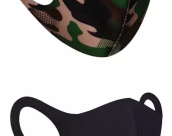 Lightweight Breathable Comfortable Spandex Face Mask (Camouflage & Black)
