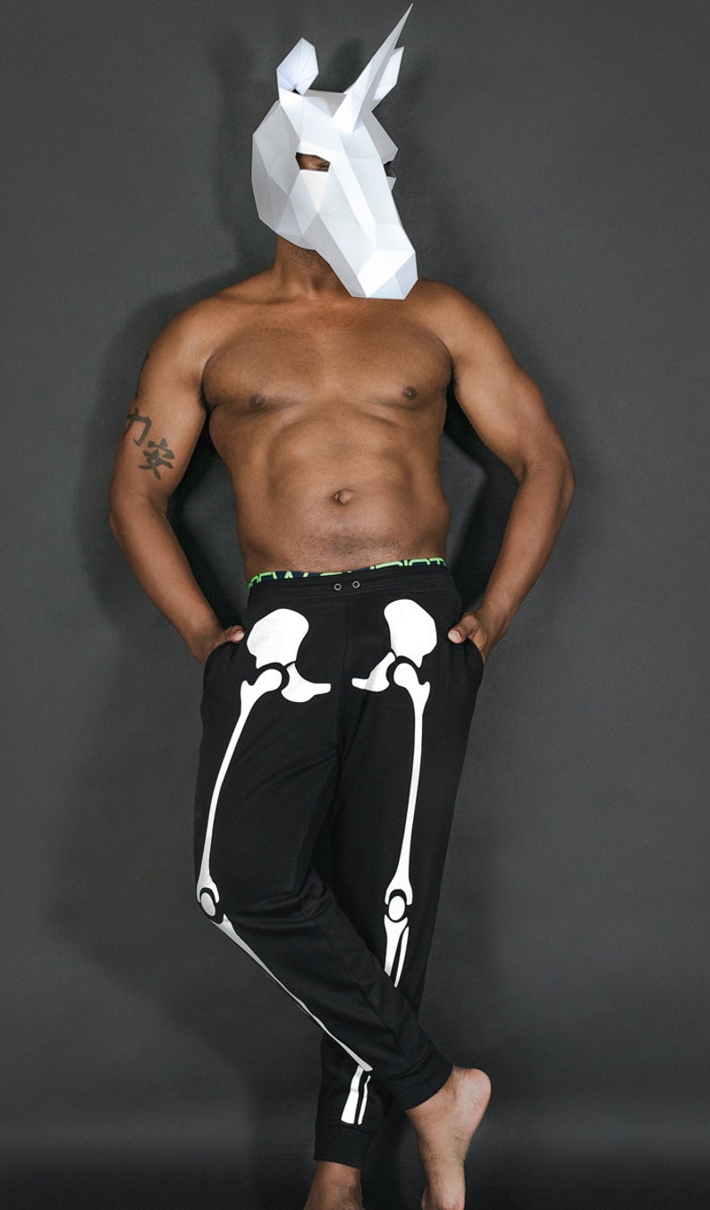 skeleton joggers mens