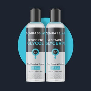Propyleenglycol en plantaardige glycerine | 500 ml elk | Pakket van 2 | Compass-laboratorium