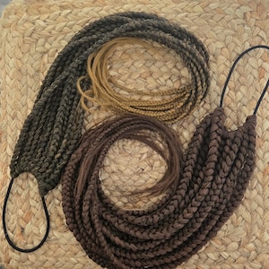 Braided Ponytail Extension: Kanekalon Hair Braid on Elastic Band
