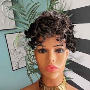 Salt and Pepper Grey Silver Curly Grey Messy Bun Hair Piece, Bangs  for Women, , Easy Clip On Hair Bun, Ready to Wear