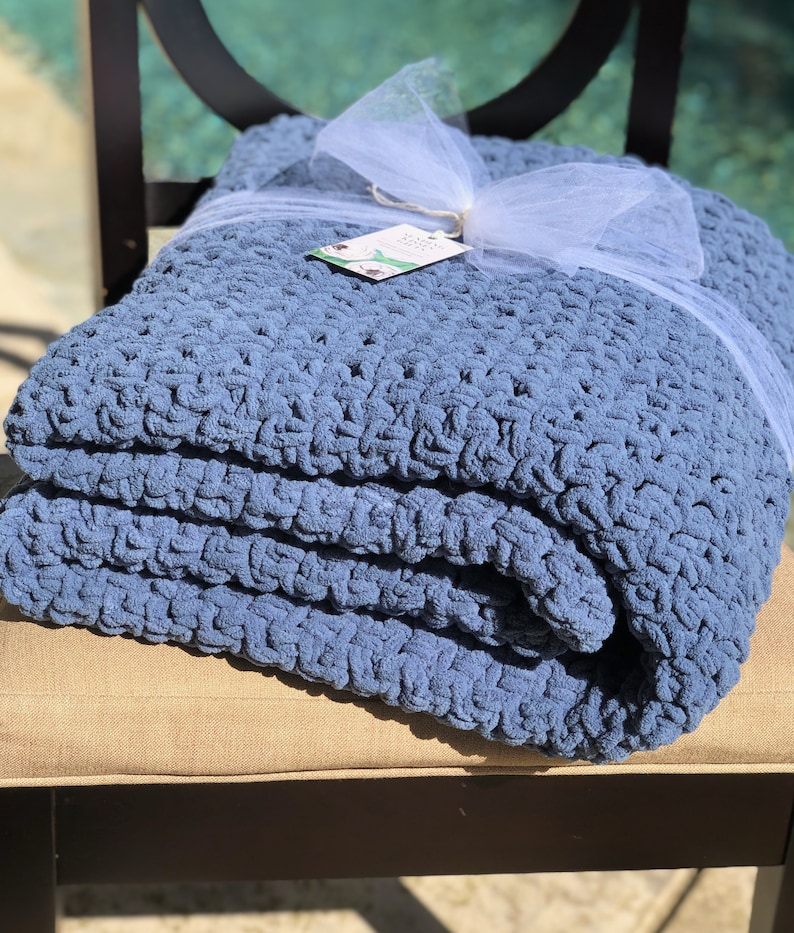Handmade Crochet Throw Blanket, Soft and Chunky, Made to Order Etsy