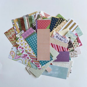 100 Paper Scrap Pieces Bundle | Ephemera Paper Pack | Assortment Paper Pack | Paper for Card Making