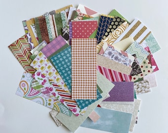 100 Scrapbook Paper Pieces: Ephemera Card Making Craft Bundle