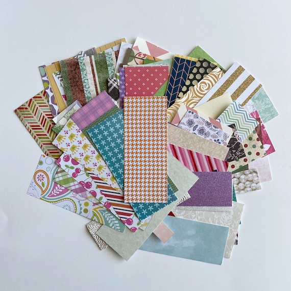 100 Scrapbook Paper Pieces: Ephemera Card Making Craft Bundle