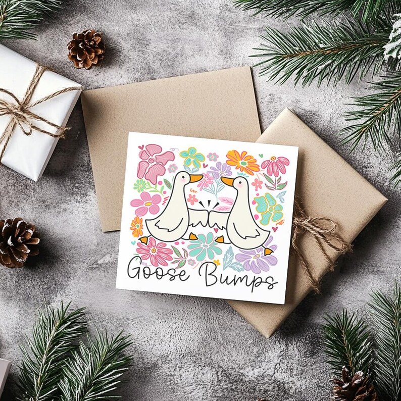 Goose Envelope Goose Bumps Card | Funny Anniversary Valentine Greeting | Cute Ducks ...
