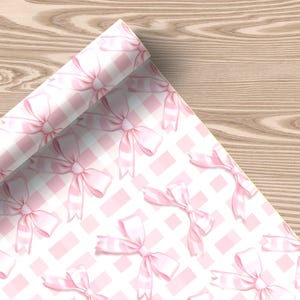 Pink Ribbon Print Muster Geschenkpapier - Briefpapier - Nette Geschenkverpackung für Jahrestag, Geburtstage, Hochzeiten - Geschenke für sie