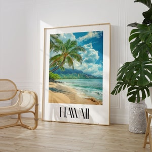 Hawaii Reise Poster Wand Kunst Maxi Wohnkultur A4 A3 A2 A1 Maxi Ungerahmt Kunstwerk Trendy Mode Druck