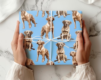 Labrador Wrapping Paper Dog Gift Wrap for Birthdays Christmas Pet Lovers Kids Party Supplies Puppy Themed Eco Friendly Present Wrap