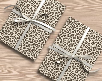 Papel de regalo con estampado de guepardo - Papelería - Envoltura de regalos bonita para aniversarios, cumpleaños, bodas - Regalos para él/ella - Regalos para parejas