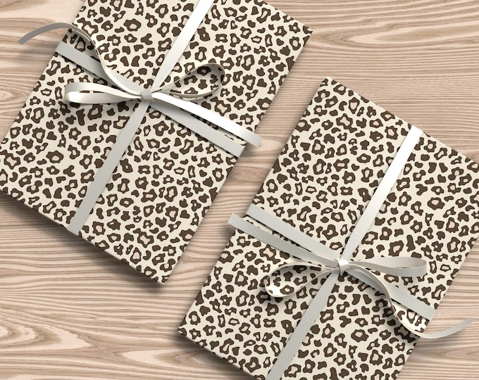 Cheetah Print Pattern Wrapping Paper - Stationery - Cute Gift Wrapping for Anniversary, Birthdays, Weddings - Gifts For Him Her - Couples