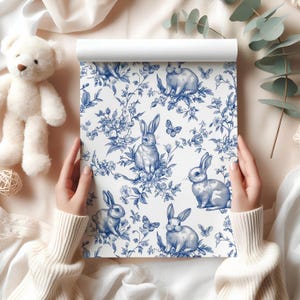 Elegantes Kaninchen Geschenkpapier Bogen - elegantes Geschenkpapier für Babyparty, Ostern, Geburtstag, Taufe, Hochzeit & besondere Geschenke