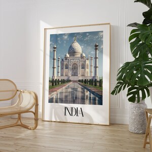 Cartaz de viagem da Índia Arte de parede Maxi Decoração de casa A4 A3 A2 A1 Maxi Trabalho de arte sem moldura Impressão de moda na moda