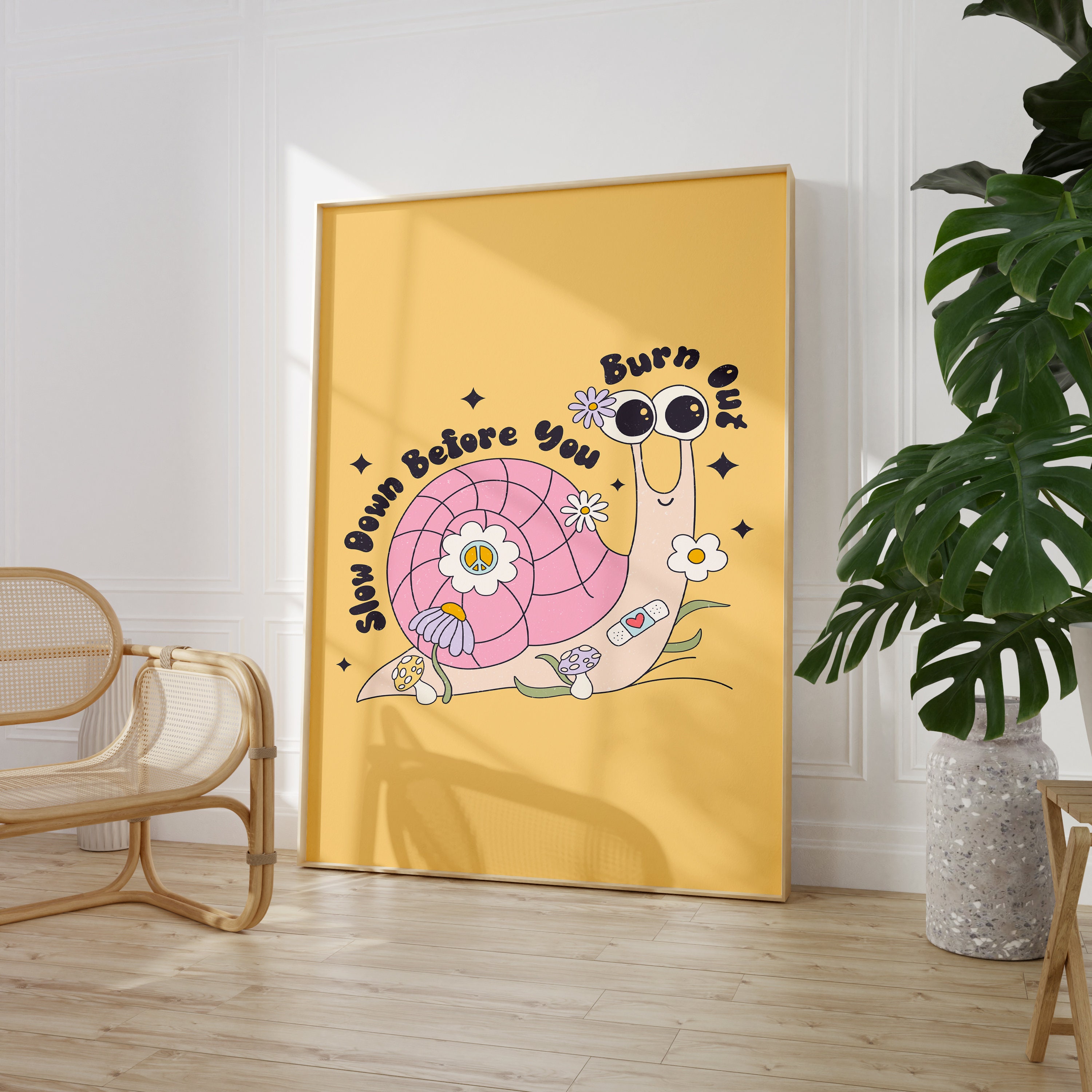 Slow Down Before You Burn Out Print Inspirational Poster Wall Art A1 A2 ...