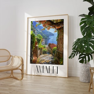 Amalfi Reise Poster Wand Kunst Maxi Wohnkultur A4 A3 A2 A1 Maxi Ungerahmt Kunstwerk Trendy Fashion Print