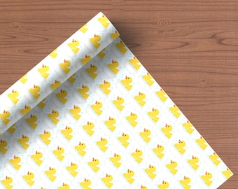 Rubber Duck Bath Print Pattern Wrapping Paper - Stationery - Cute Gift Wrapping for Anniversary, Birthdays, Weddings - Gifts For Him Her