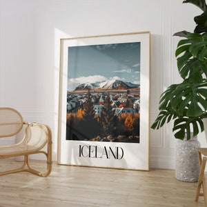 Affiche de voyage en Islande, art mural, Maxi décoration d'intérieur, A4 A3 A2 A1 Maxi, oeuvre d'art sans cadre, impression de mode tendance