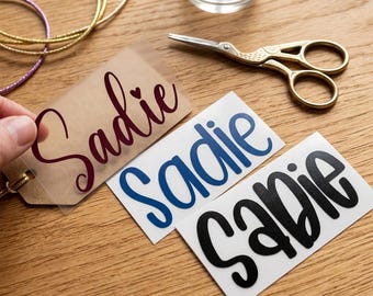 Personalised Vinyl Name Labels Stickers - Custom Gifts, Labels, Party Bags, Balloons, Wall Sticker, Bottles