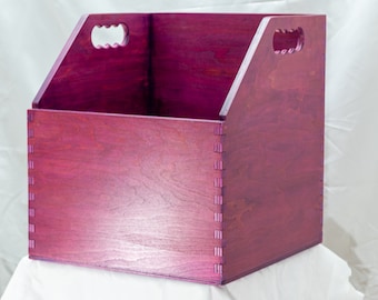 Vinyl Record Storage Crate – High Wall LP Storage Box – Flip Through Album Organizer – Protective Record Storage - Engravings Available!