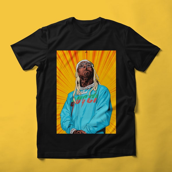 Camiseta de arte gráfico Lil Wayne