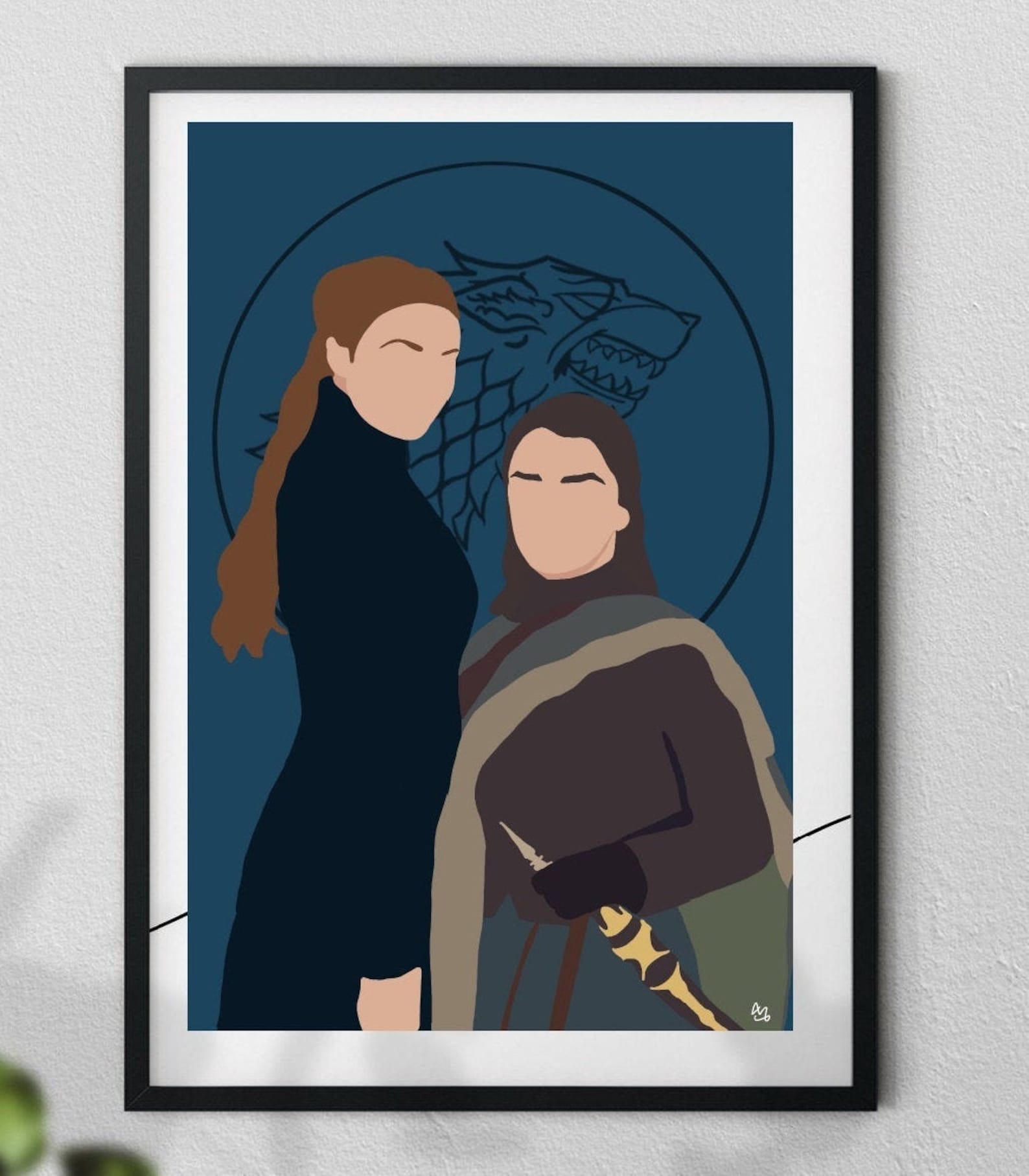 Sansa and Arya Stark Print - Etsy UK