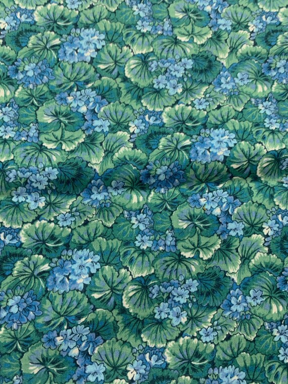1/2 yd VIntage Blue Floral Cotton Fabric by Peter Pan FABRICS Etsy