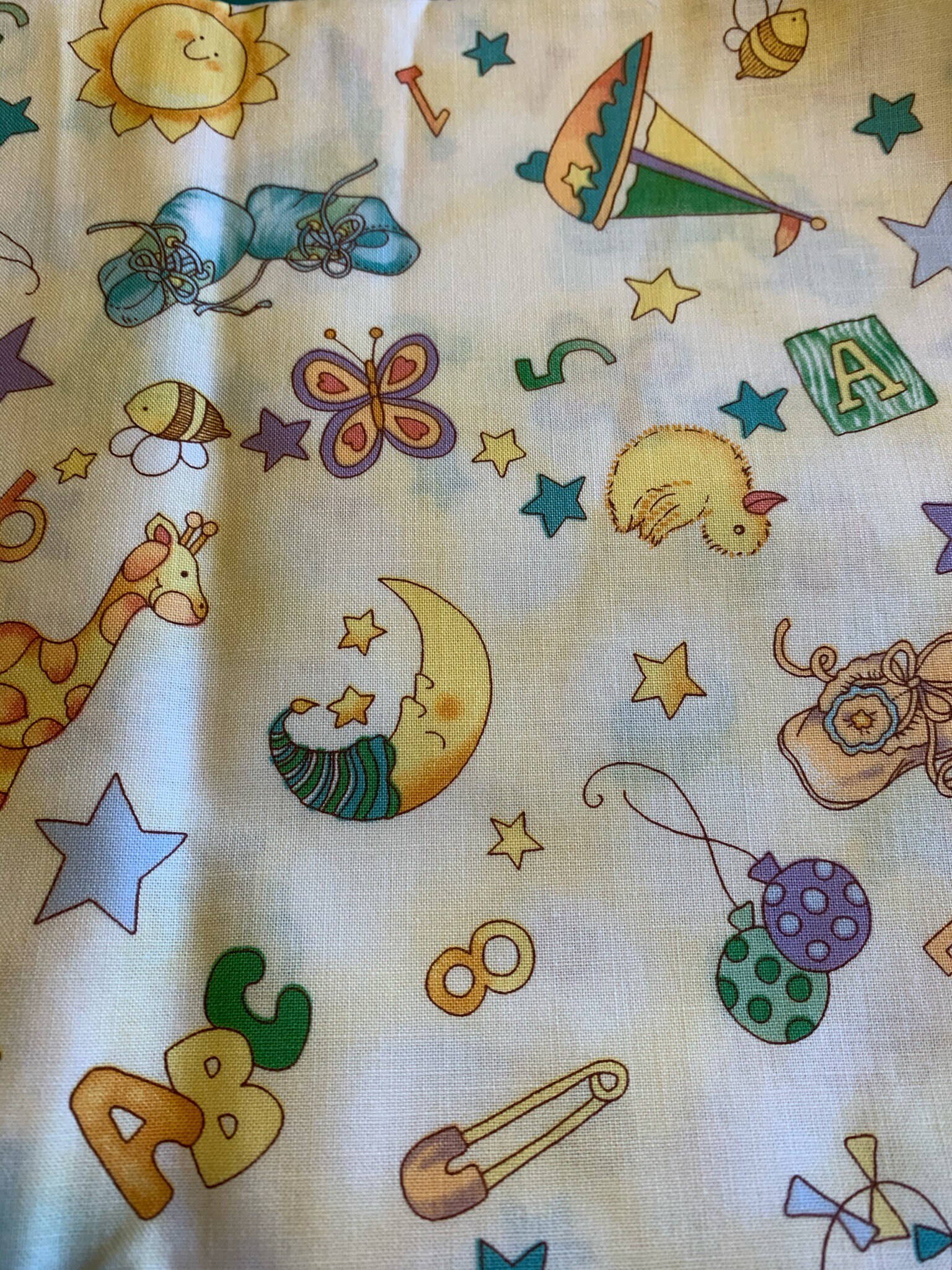 1/2 Yd Vintage Hoffman Baby Nursery Cotton Fabric G1 Etsy