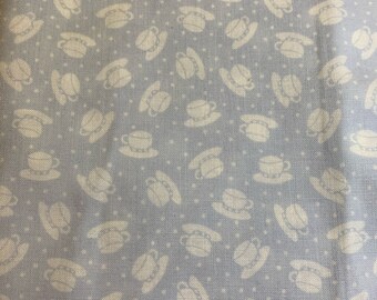 3/4 Yd Mary Englebreit Blue Polka Dots Cotton Fabric for VIP Cranston 149
