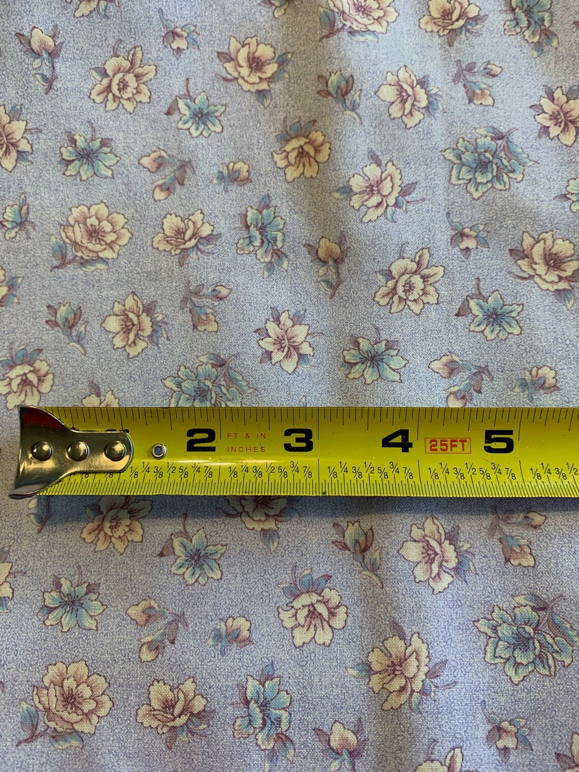 1/2 yd VIntage Blue Floral Cotton Fabric by Peter Pan FABRICS Etsy