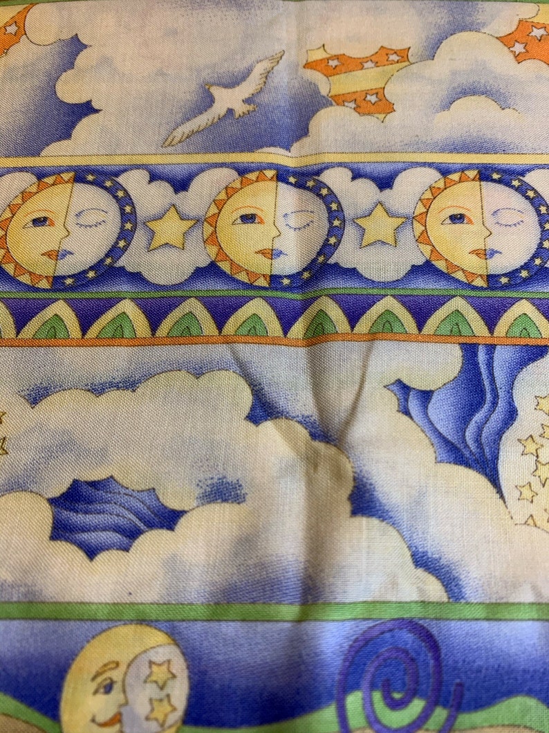 12 YD Debbie Mumm Celestial Sun Moon Cotton Fabric