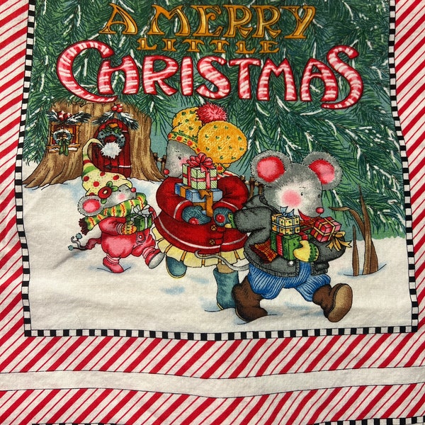 Mary Engelbreit "Merry Little Christmas" Doek Boek Stof Paneel