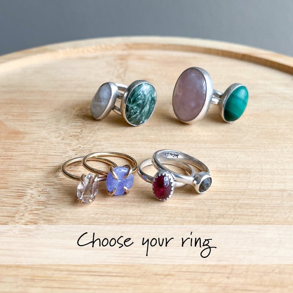 Sample Sale | Natural Crystal Ring (choose your own) up to 75% off (sustainable style)