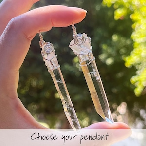 Colombian Lemurian Seed Crystal Silver Pendant - Choose your own - Clarity & Meditation