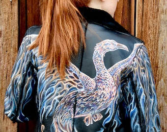 Faux Leather Phoenix Jacket