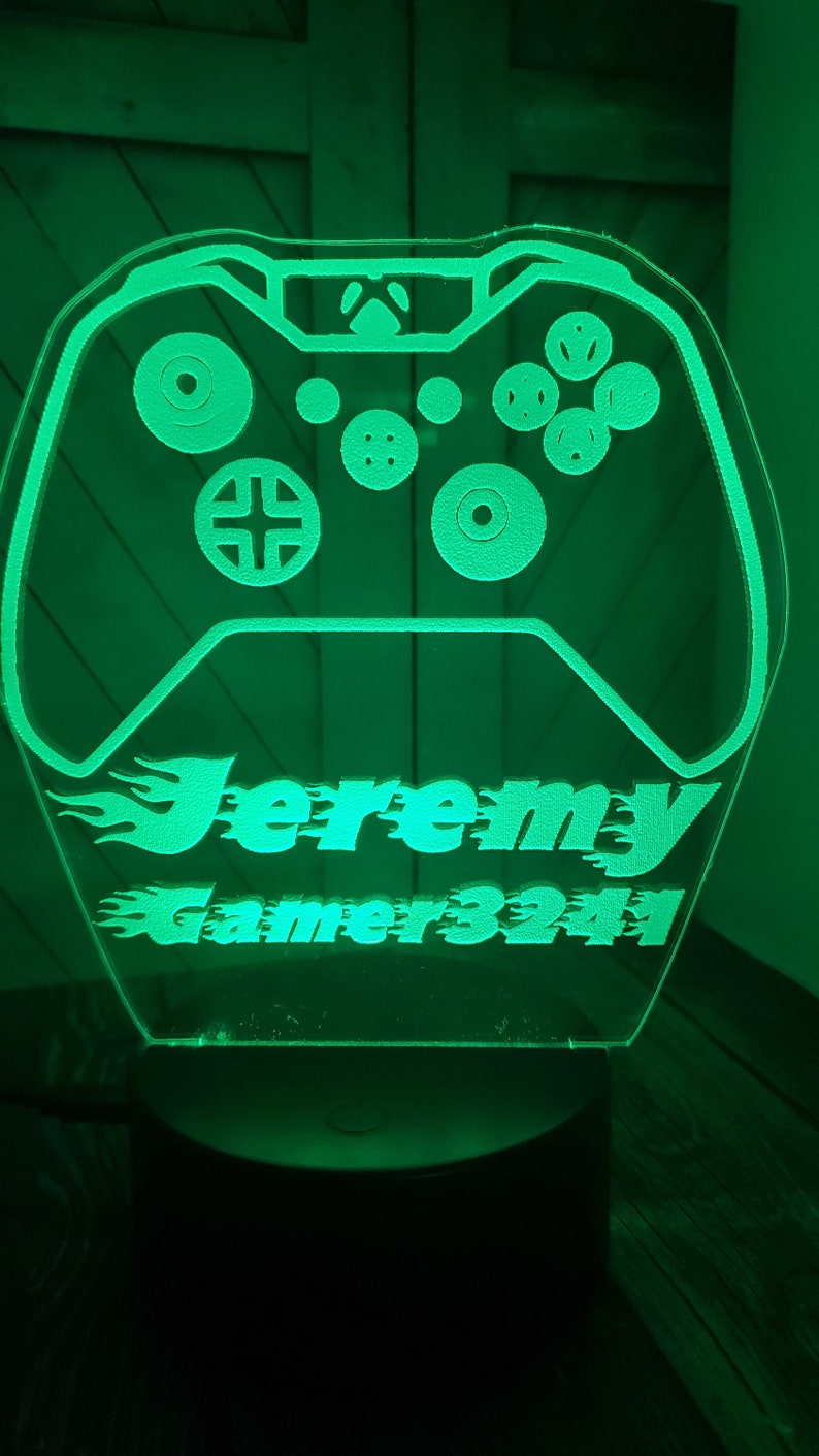 Video Gamer Acrylic Light up Personalized With Your Name and Etsy