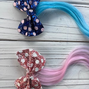 Hair Extension for Kids Hair Pin Gift Packaged Party Favors Blue Hair Extension Purple Hair Extension Princess theme image 5