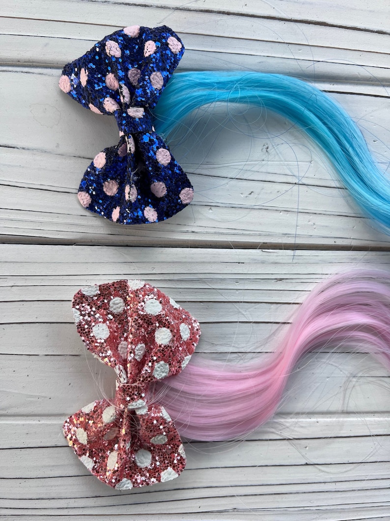 Hair Extension for Kids Hair Pin Gift Packaged Party Favors Blue Hair Extension Purple Hair Extension Princess theme image 5