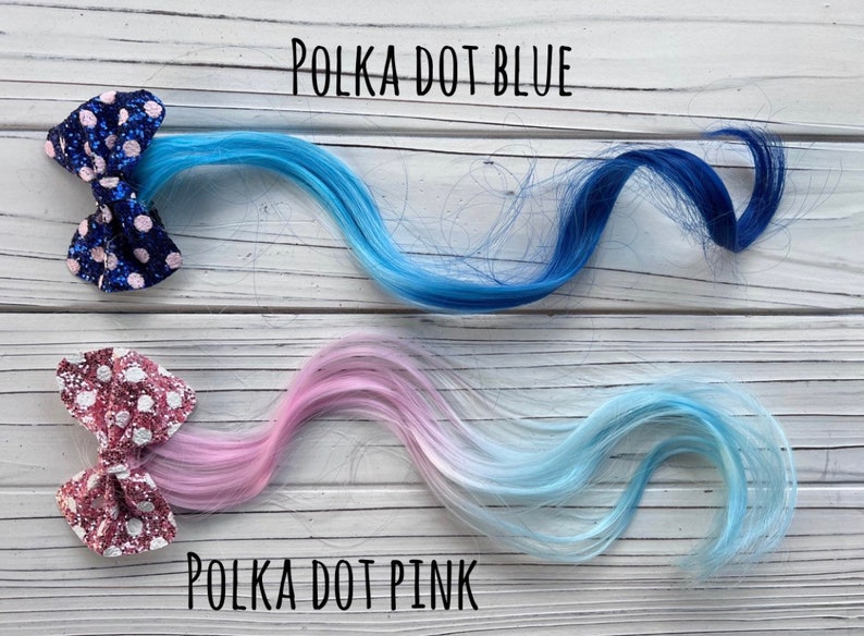 Hair Extension for Kids Hair Pin Gift Packaged Party Favors Blue Hair Extension Purple Hair Extension Princess theme image 2