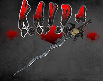 3D Printed Soul Reaver Sword - Legacy of Kain Cosplay Prop - Raw Print  - Gaming Collectible & Display Piece