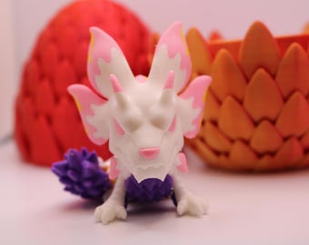 3D Printed Mizutsune Miniature in Egg – Monster Hunter Collectible Figure – Gamer Gift – Fantasy Tabletop Decor – Handmade Toy Dragon Wyvern