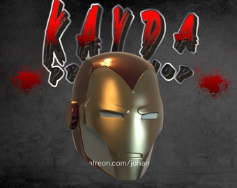 Classic Iron Man 3D Printed Cosplay Helmet