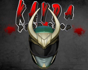 Loki, Iron Loki, loki helmet, power ranger inspired 3D Printed Cosplay Helmet