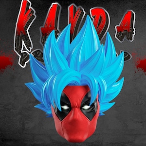 3D Printed Deadpool x Goku Helmet