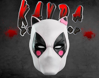 Kitty Deadpool Mask inspired 3D Printed Cosplay helmet
