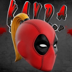 3D Printed Comic Version ladypool Helmet